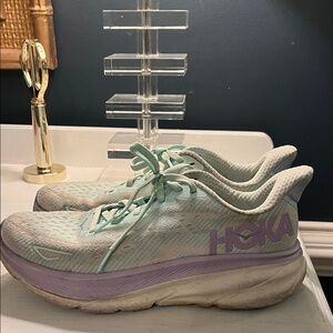 Hoka Women's Athletic Shoes - Mint and Purple